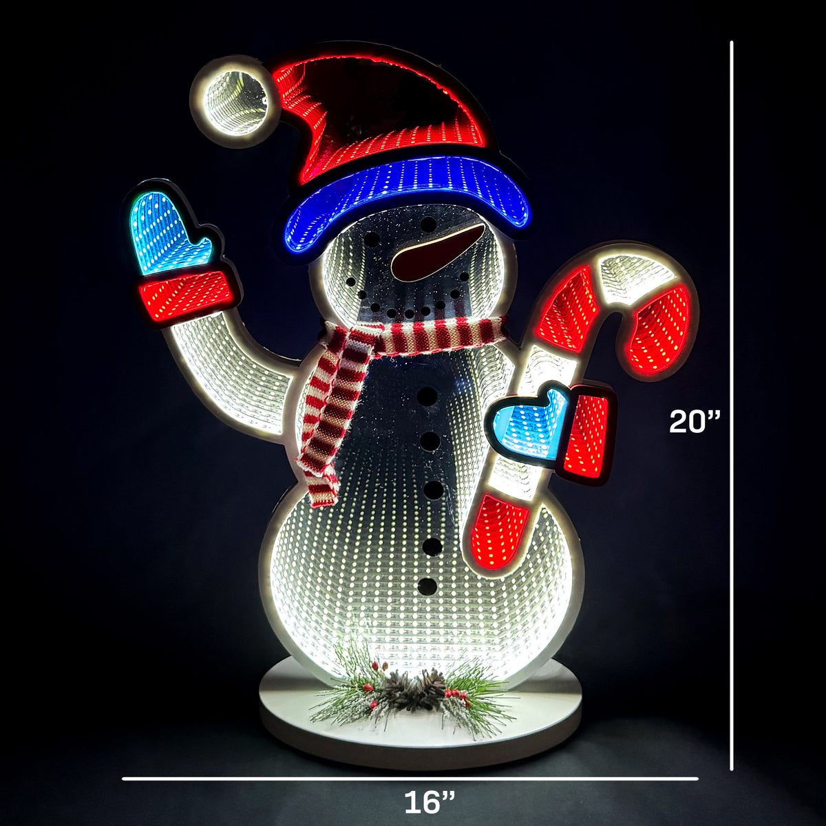Snowman Outline Ekko Light Display 24